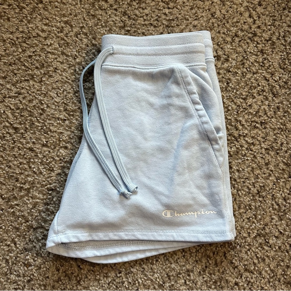 Champion Women's Sweat shorts in Light Blue